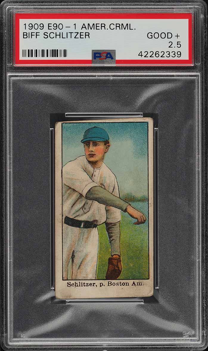 1909 E90-1 American Caramel Biff Schlitzer PSA 2.5+