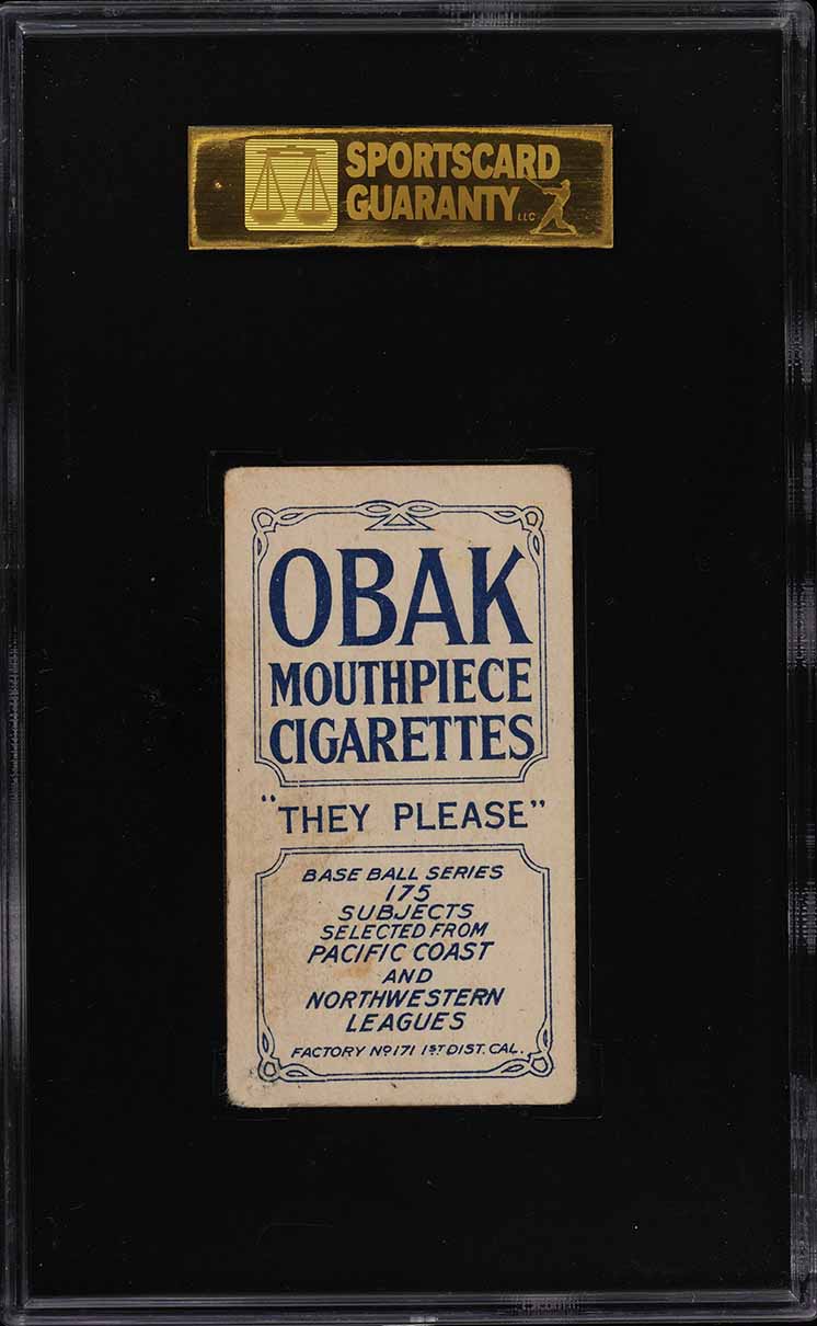 1910 T212 Obak Cigarettes Harkins SGC 4 VG-EX