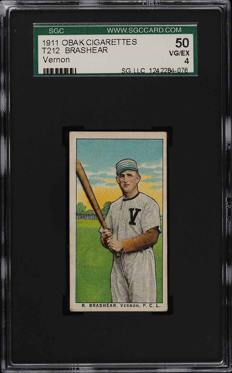 1911 T212 Obak Cigarettes Brashear VERNON SGC 4 VG-EX