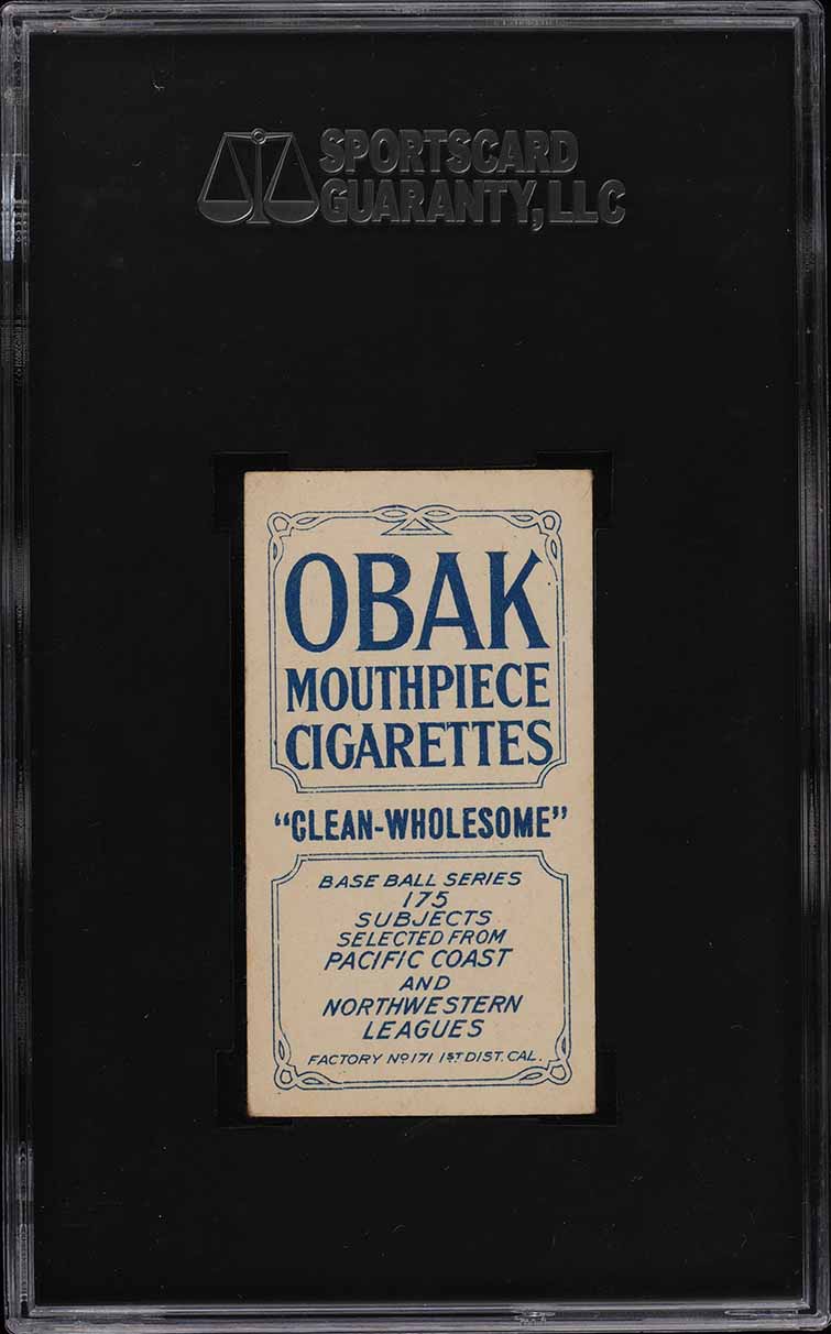 1910 T212 Obak Cigarettes Nelson SGC 4 VG-EX