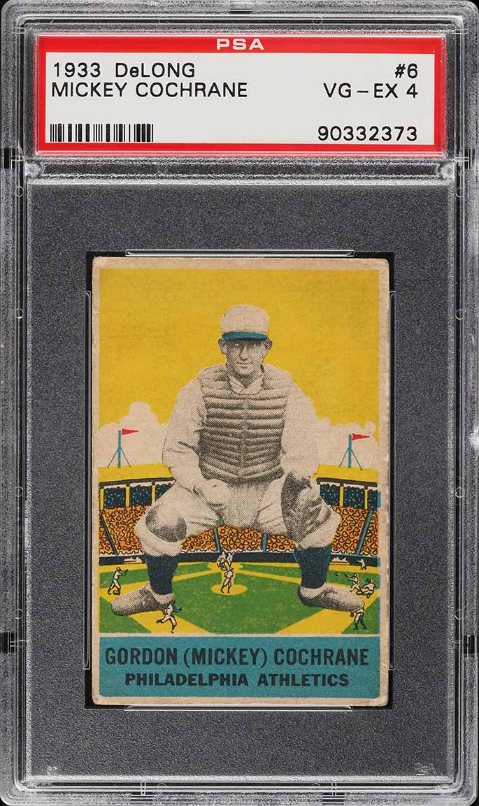 1933 Delong Mickey Cochrane #6 PSA 4 VGEX