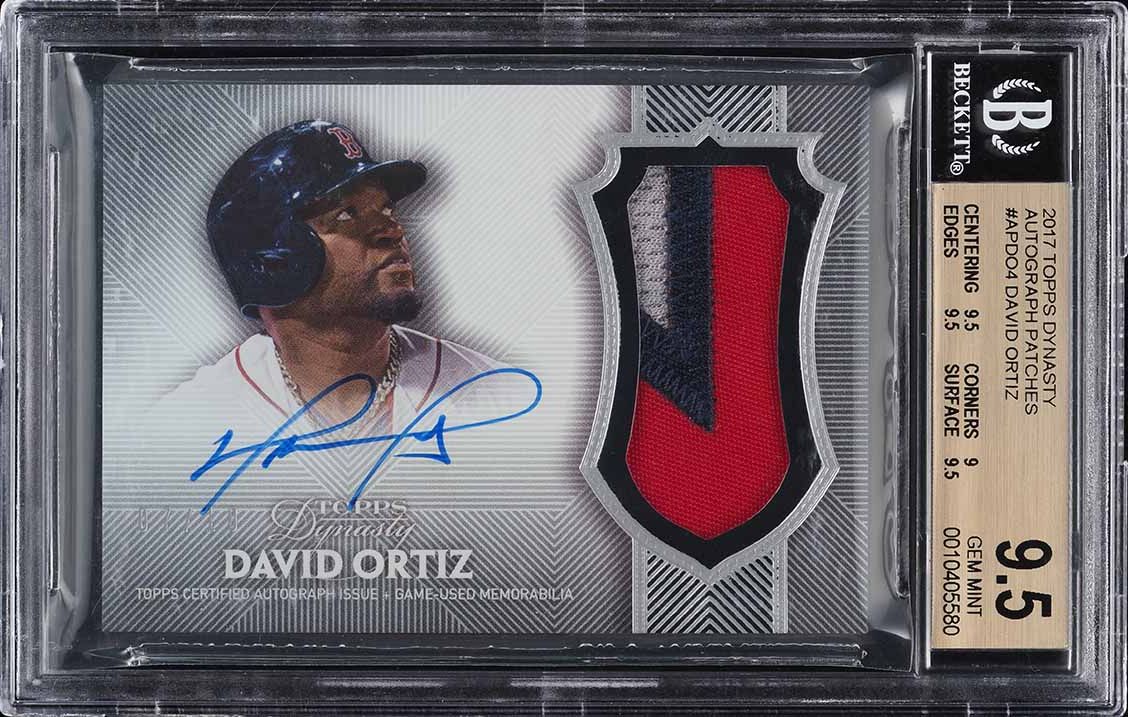 2017 Topps Dynasty David Ortiz PATCH AUTO /10 #AP-DO4 BGS 9.5 GEM