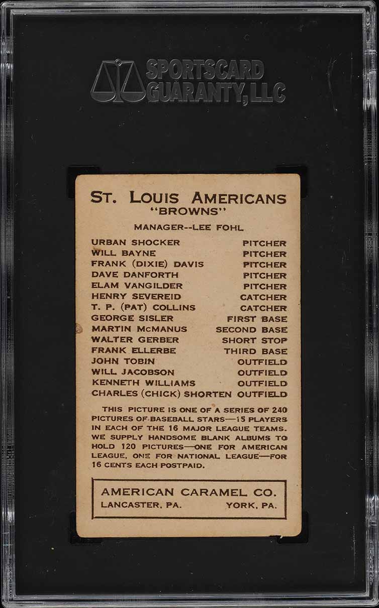 1922 E120 American Caramel Henry Severeid SGC 3.5 VG+