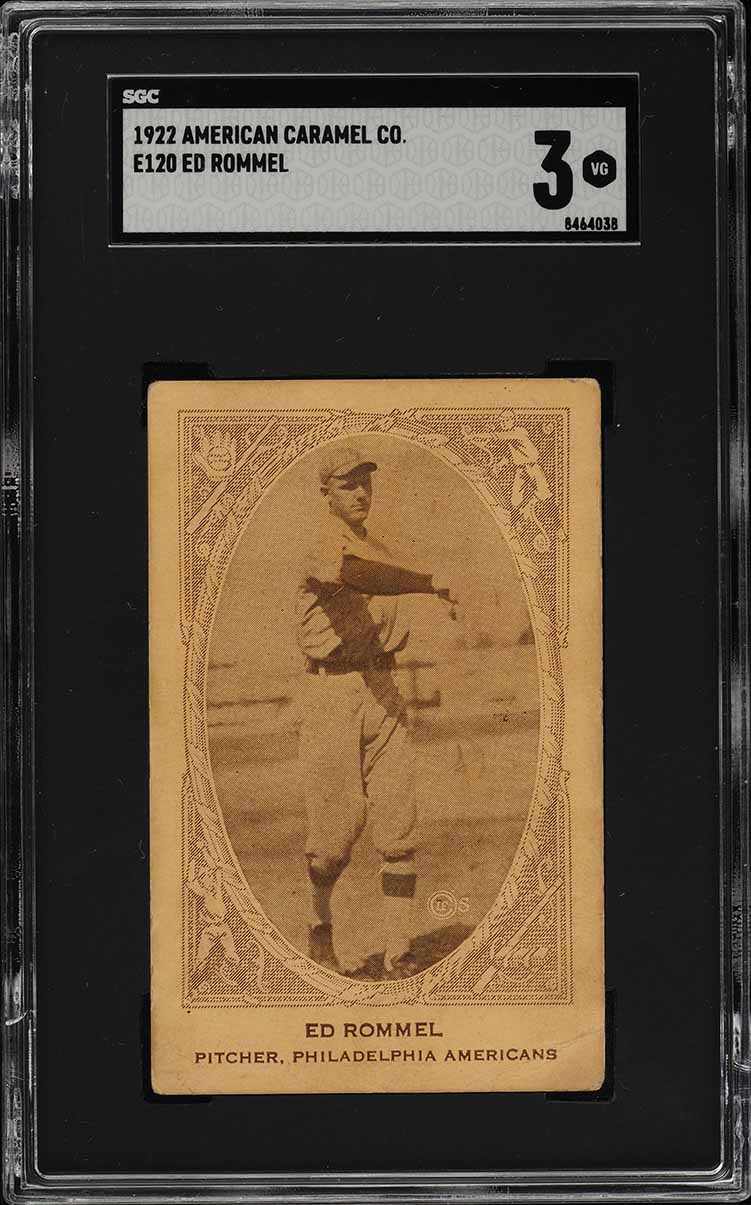 1922 E120 American Caramel Ed Rommel SGC 3 VG