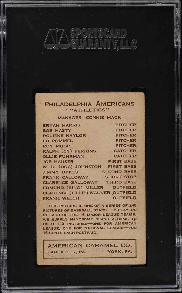 1922 E120 American Caramel Ed Rommel SGC 3 VG
