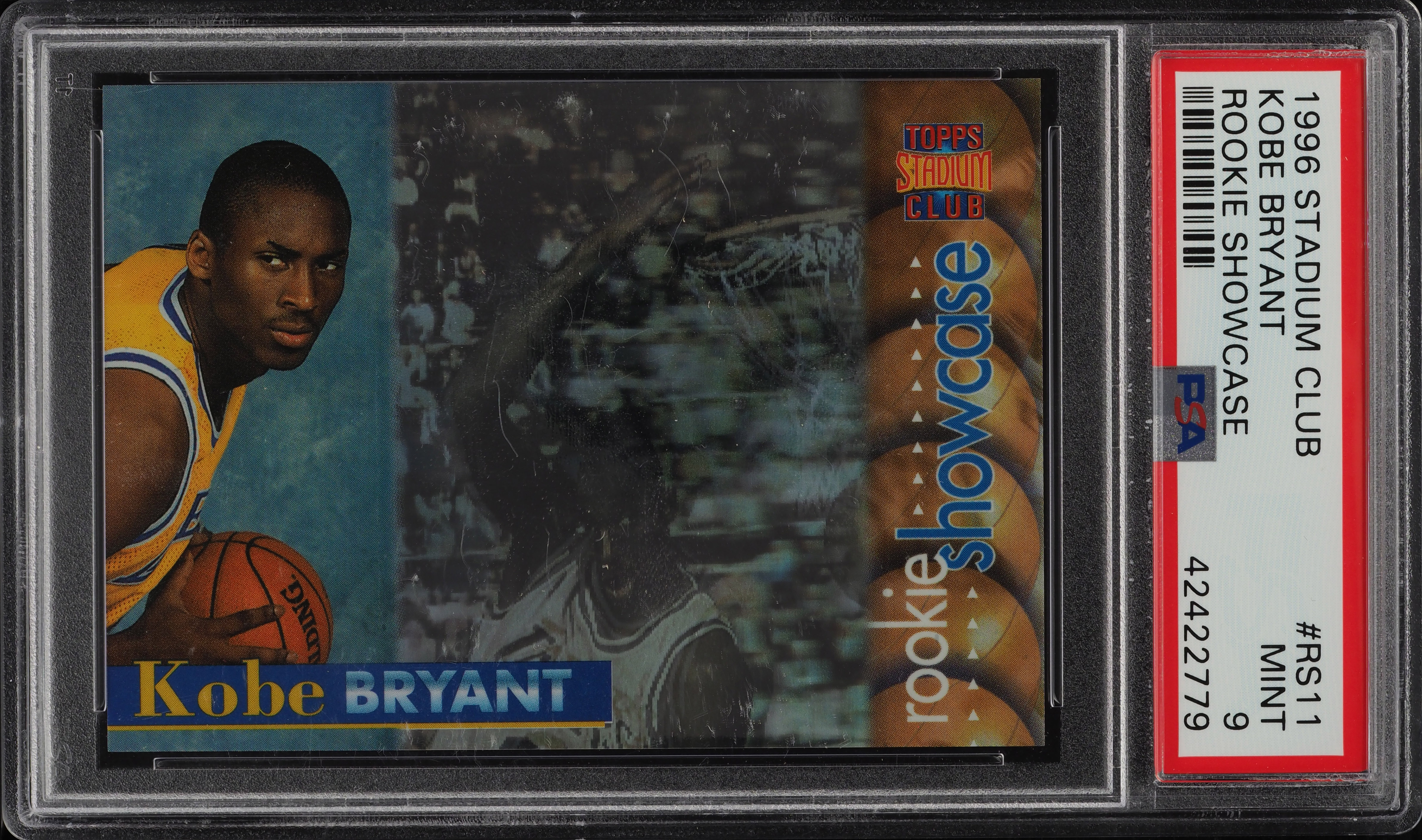 1996 Stadium Club Showcase Kobe Bryant ROOKIE RC #RS11 PSA 9 MINT 