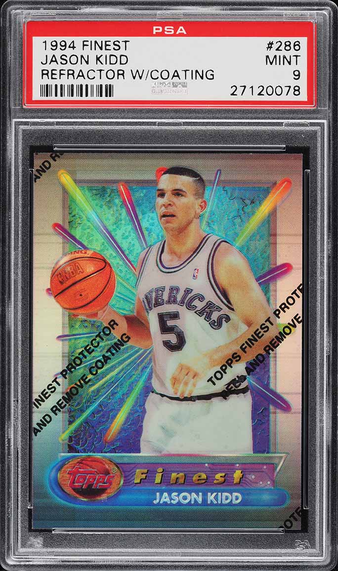 1994 Finest Refractor Coating Jason Kidd ROOKIE #286 PSA 9 MINT
