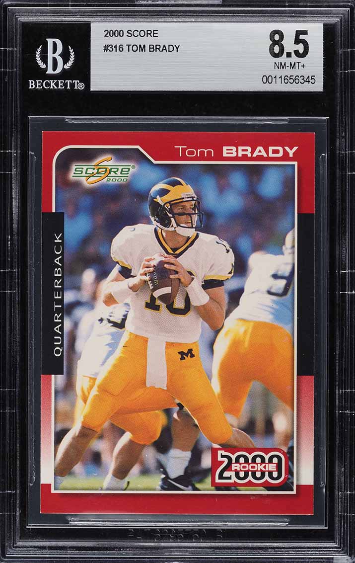 2000 Score Football Tom Brady ROOKIE #316 BGS 8.5 NM-MT+
