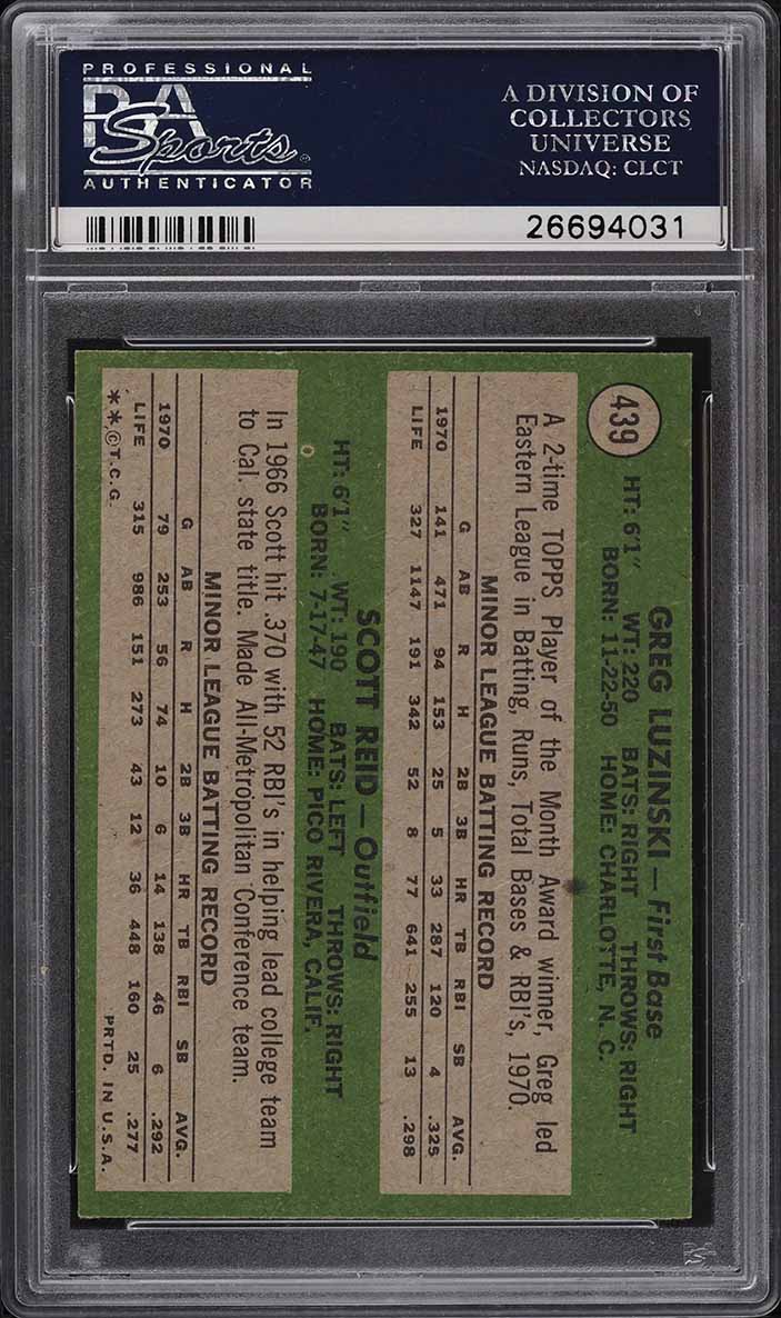 1971 Topps Phillies Rookies #439 PSA 8 NM-MT