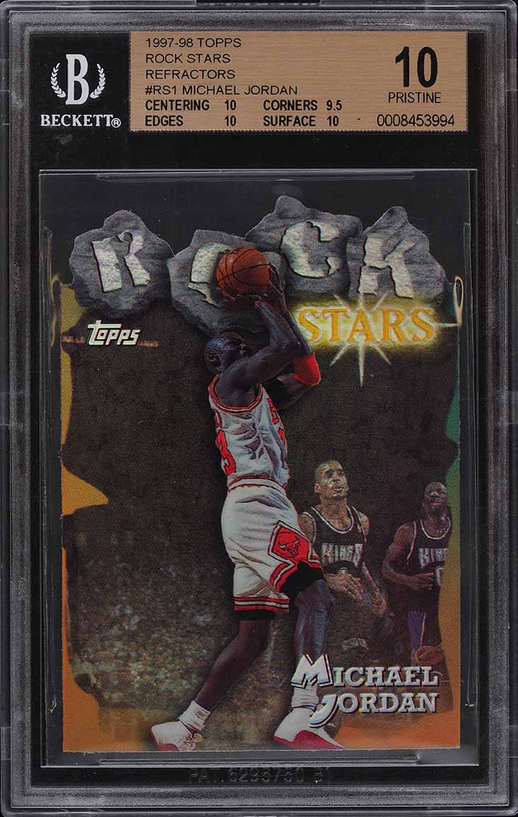 1997 Topps Rock Stars Refractor Michael Jordan #RS1 BGS 10 PRISTINE