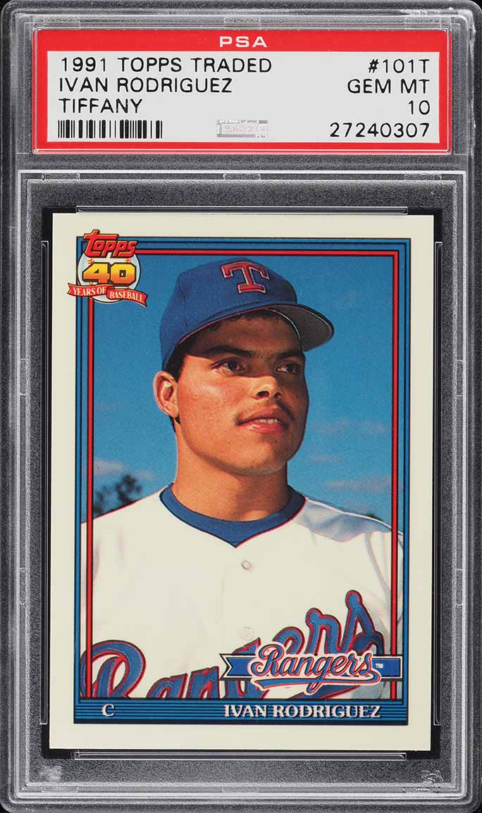 1991 Topps Traded Tiffany Ivan Rodriguez RC #101T PSA 10 GEM MINT