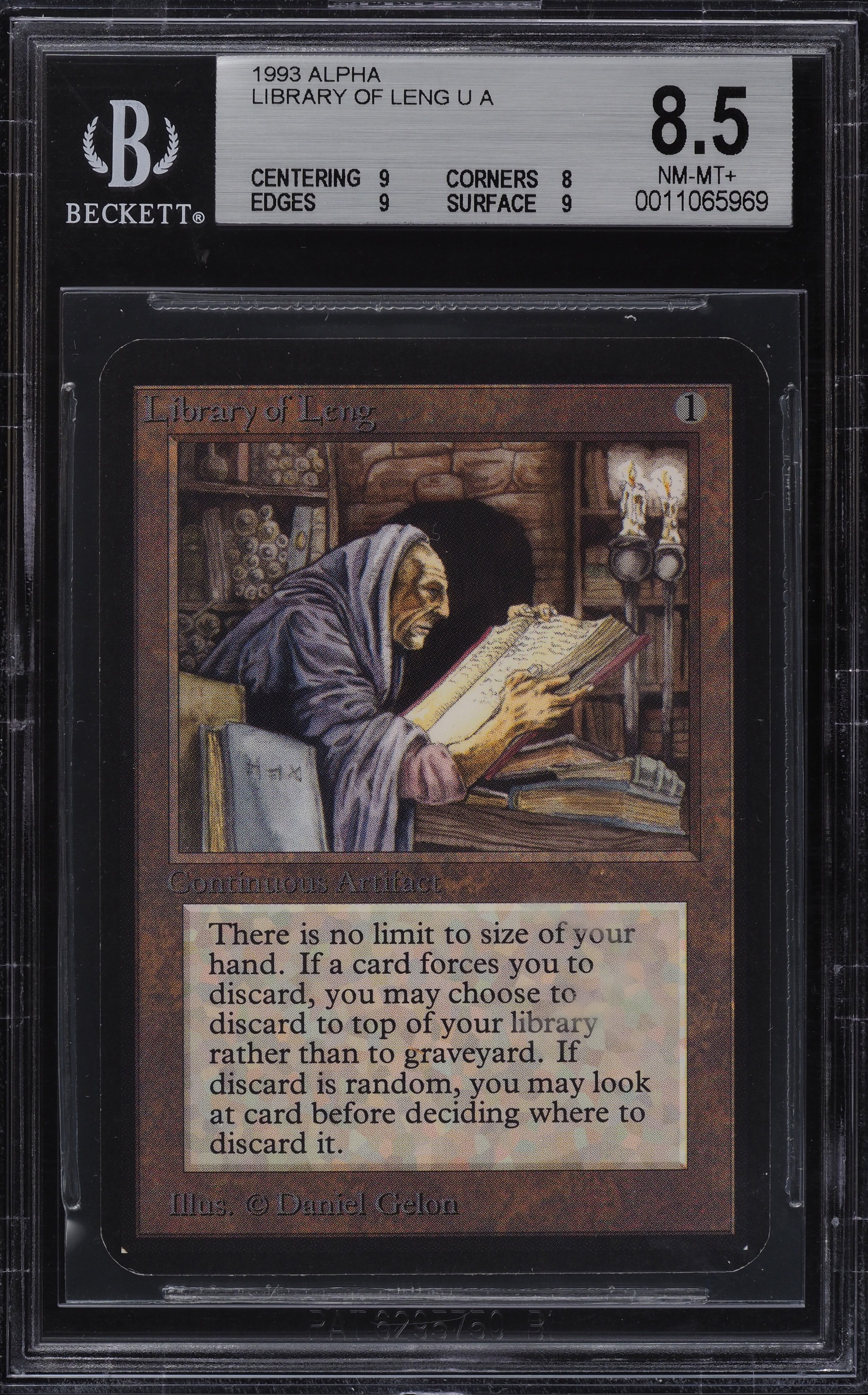 1993 Magic The Gathering MTG Alpha Library Of Leng U A BGS 8.5 NM