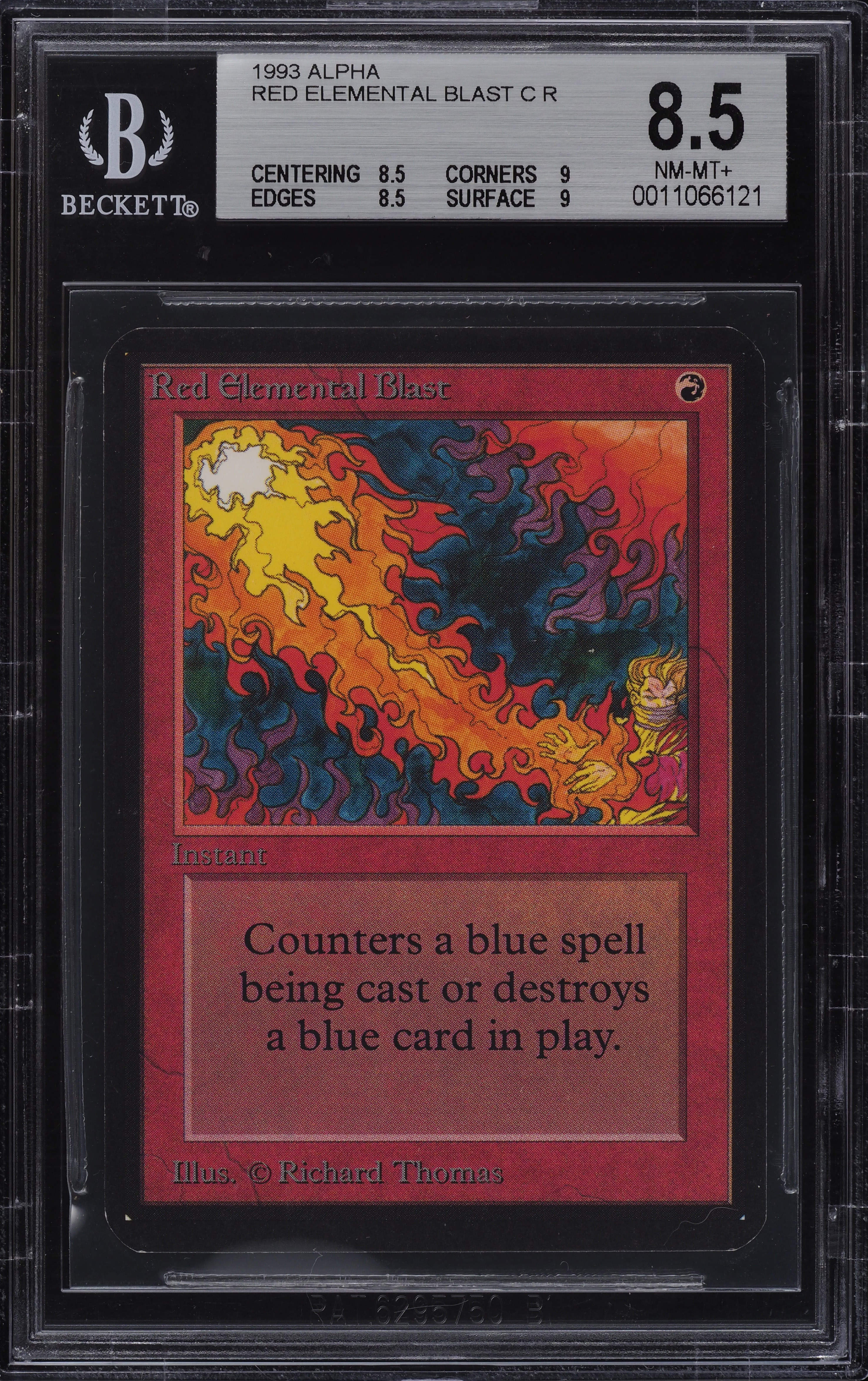 1993 Magic The Gathering MTG Alpha Red Elemental Blast C R BGS 8.5
