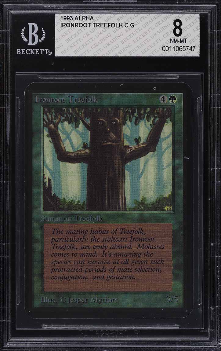 1993 Magic The Gathering MTG Alpha Ironroot Treefolk C G BGS 8 NM-MT