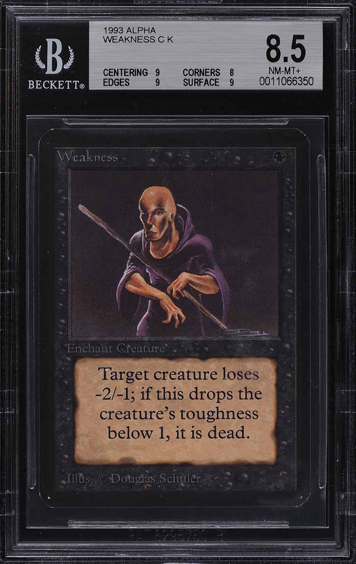 weakness mtg card Enchant creature Enchanted creature gets Magic the Gathering [002] LIMITED