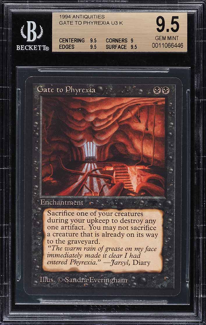 1994 Magic The Gathering MTG Antiquities Gate To Phyrexia U3 K BGS