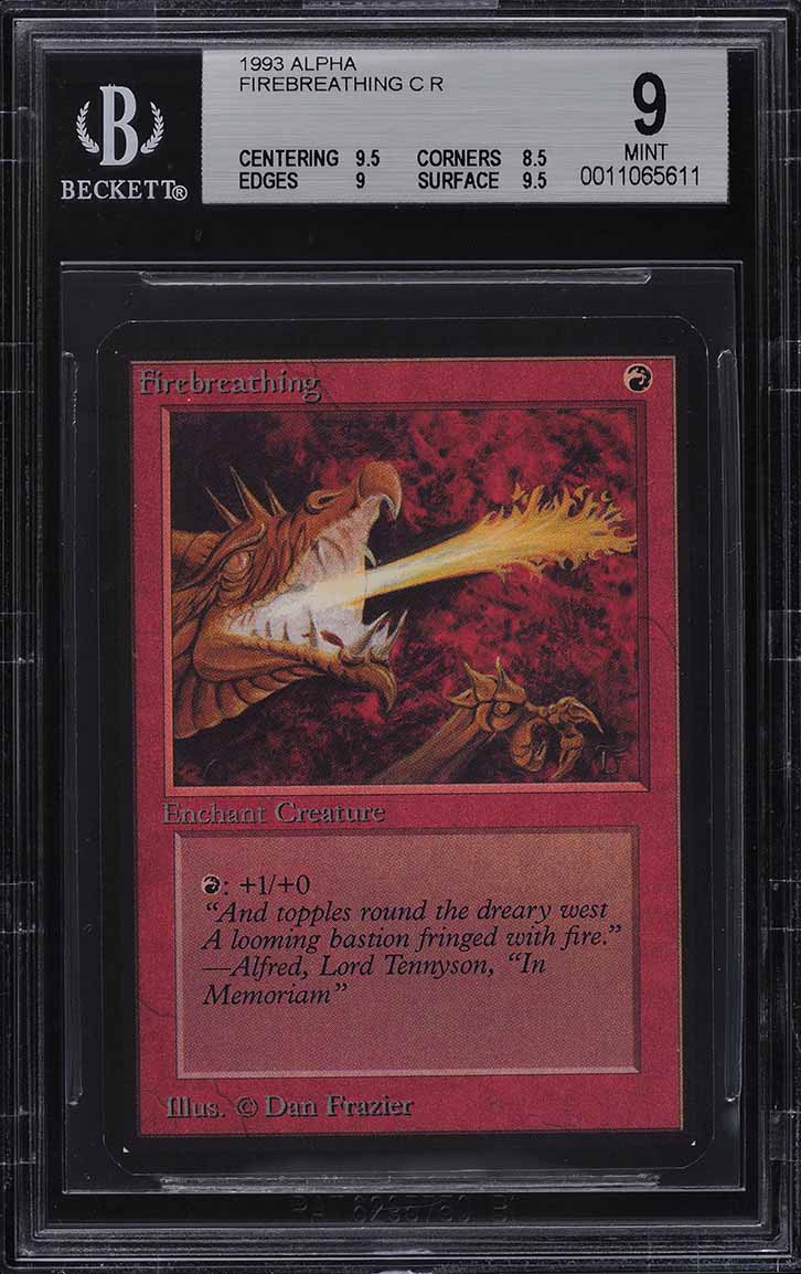 1993 Magic The Gathering MTG Alpha Lightning Bolt C R BGS 9.5 GEM