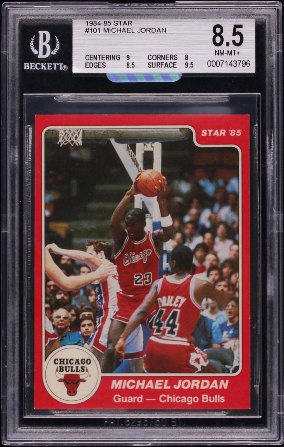 1984-85 Star Basketball Michael Jordan ROOKIE #101 BGS 8.5 NM-MT+