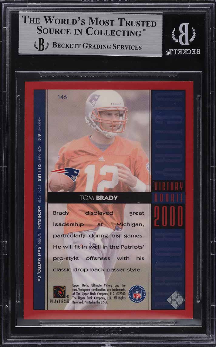 2000 Ultimate Victory Tom Brady ROOKIE /2000 #146 BGS 9 MINT