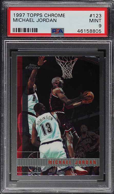 1997 Topps Chrome Michael Jordan #123 PSA 9 MINT on Fanatics Collect