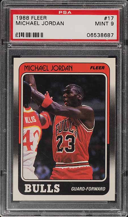 1988 Fleer Basketball Michael Jordan ALL-STAR, AUTO #120 BAS BGS 7
