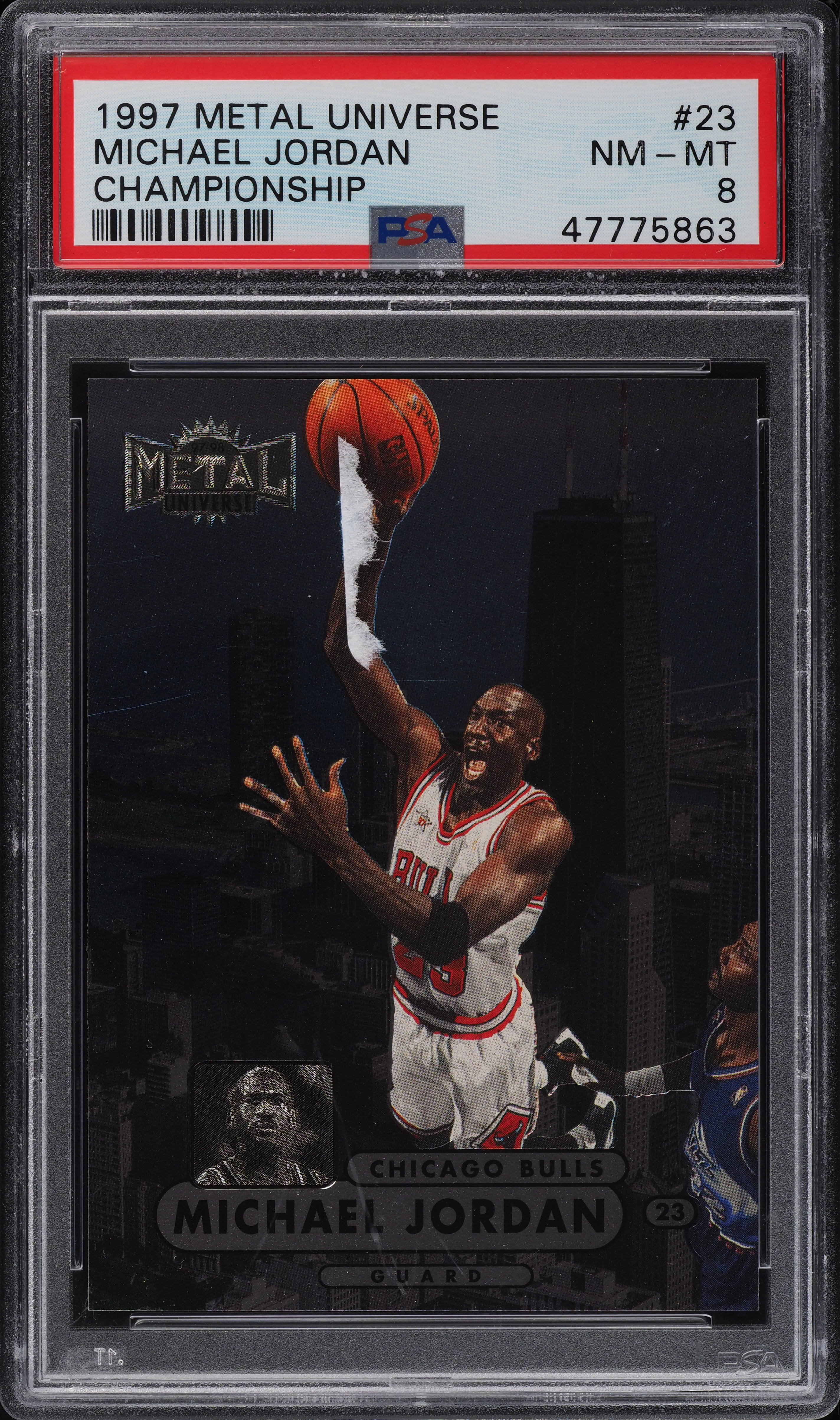1997 Metal Universe Championship Michael Jordan #23 PSA 8 NM-MT on