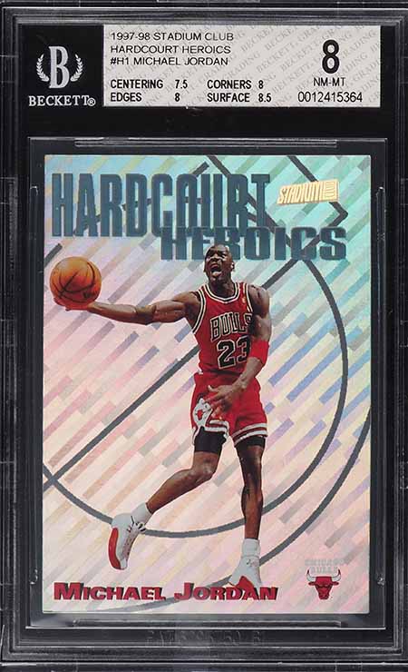 1997 Stadium Club Hardcourt Heroics Michael Jordan #H1 BGS 8 NM-MT