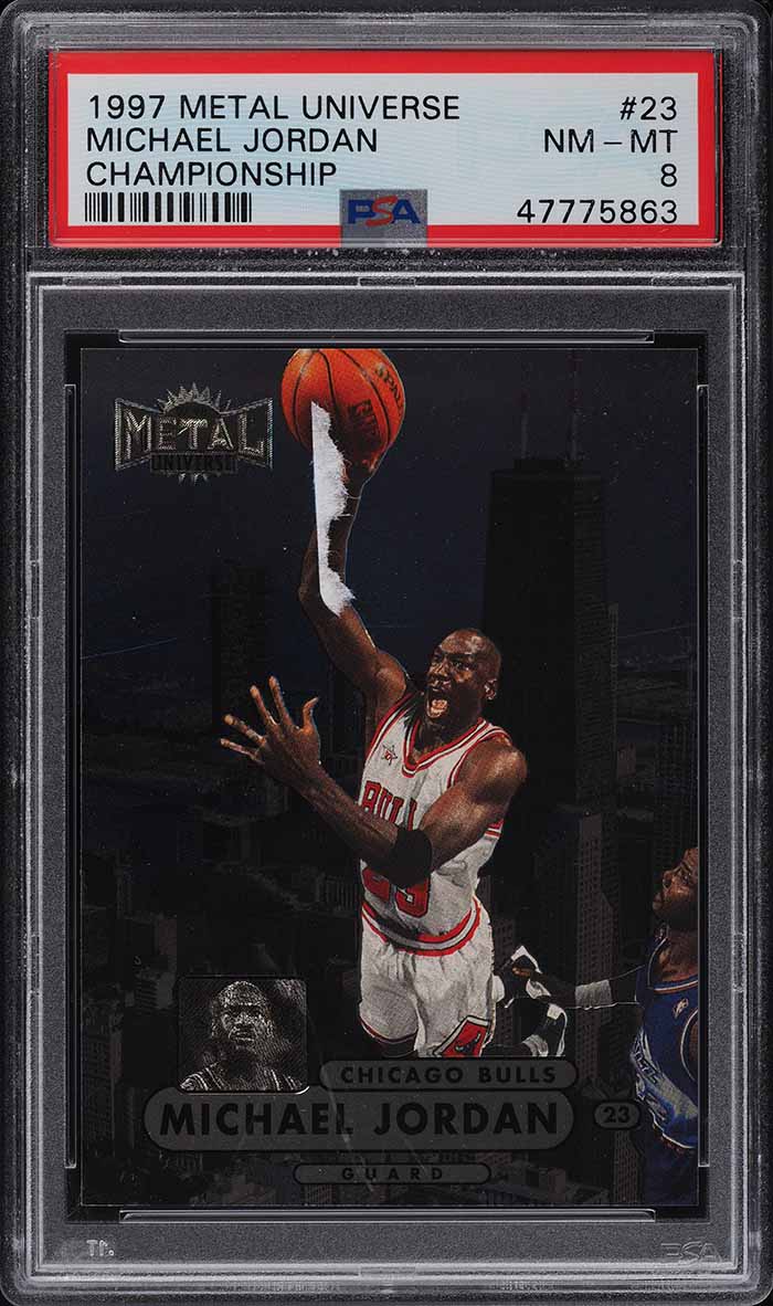 1997 Metal Universe Championship Michael Jordan #23 PSA 8 NM-MT on