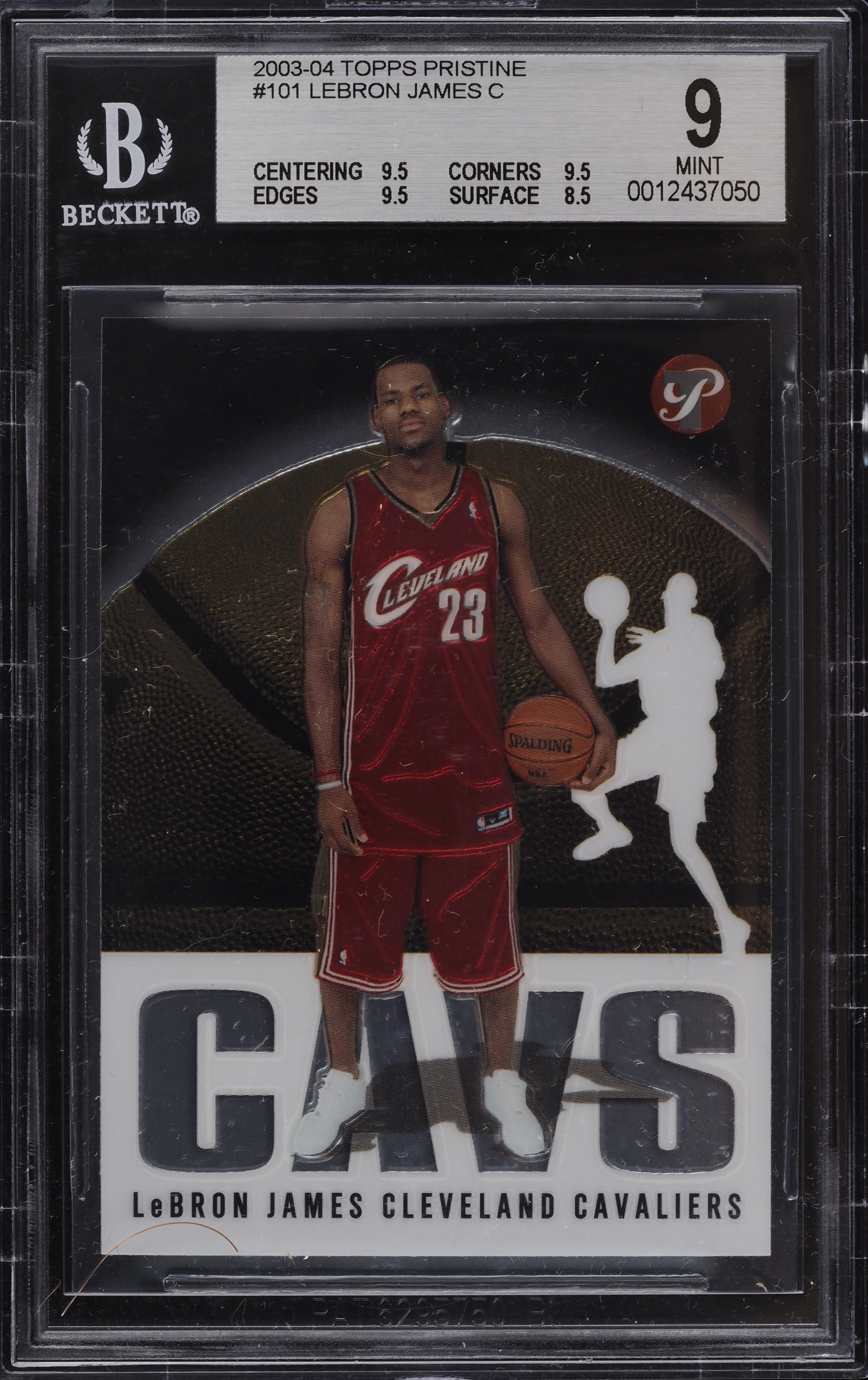 2003 Topps Pristine LeBron James ROOKIE RC #101 BGS 9 MINT on