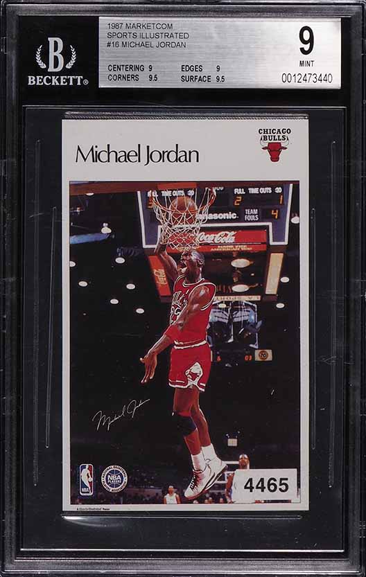 1987 Marketcom Sports Illustrated Michael Jordan #16 BGS 9 MINT