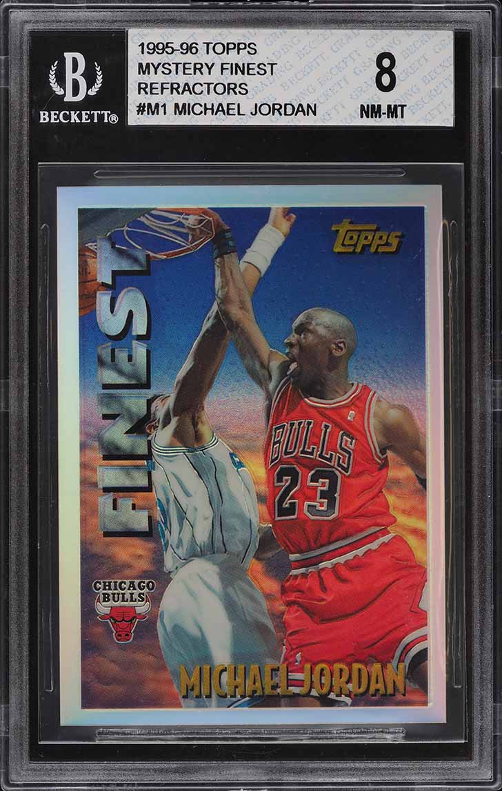 1995 Topps Mystery Finest Refractor Michael Jordan #M1 BGS 8 NM-MT