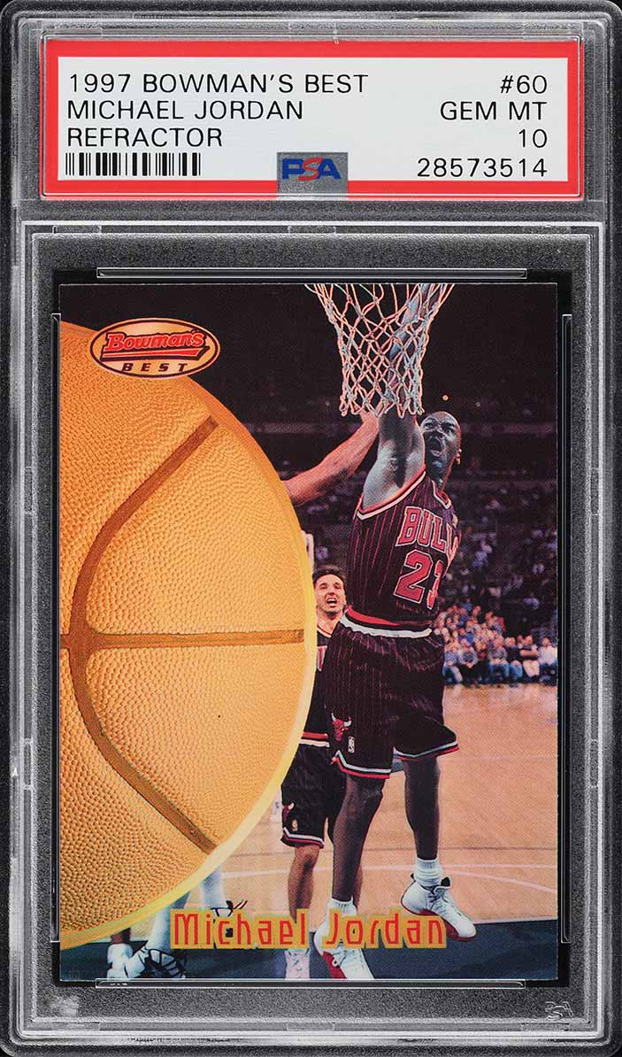 1997 Bowman's Best Refractor Michael Jordan #60 PSA 10 GEM MINT on