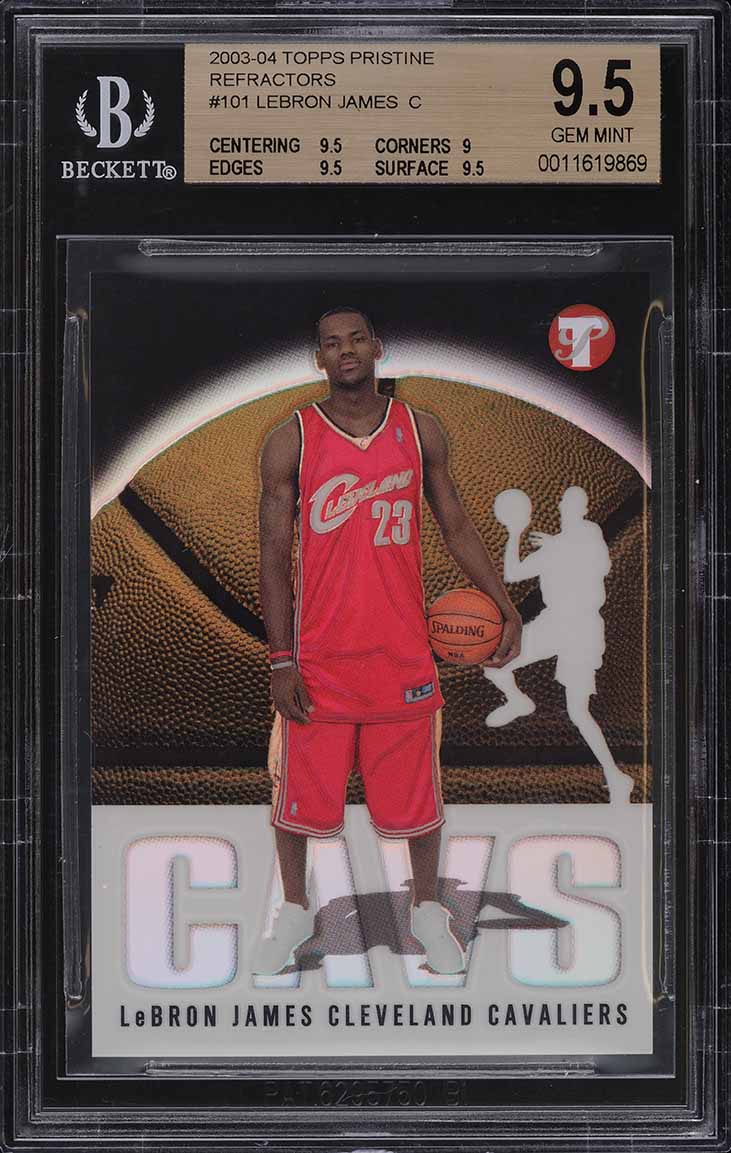 2003 Topps Pristine Refractor Lebron James ROOKIE /1999 #101 BGS 9.5 GEM MINT