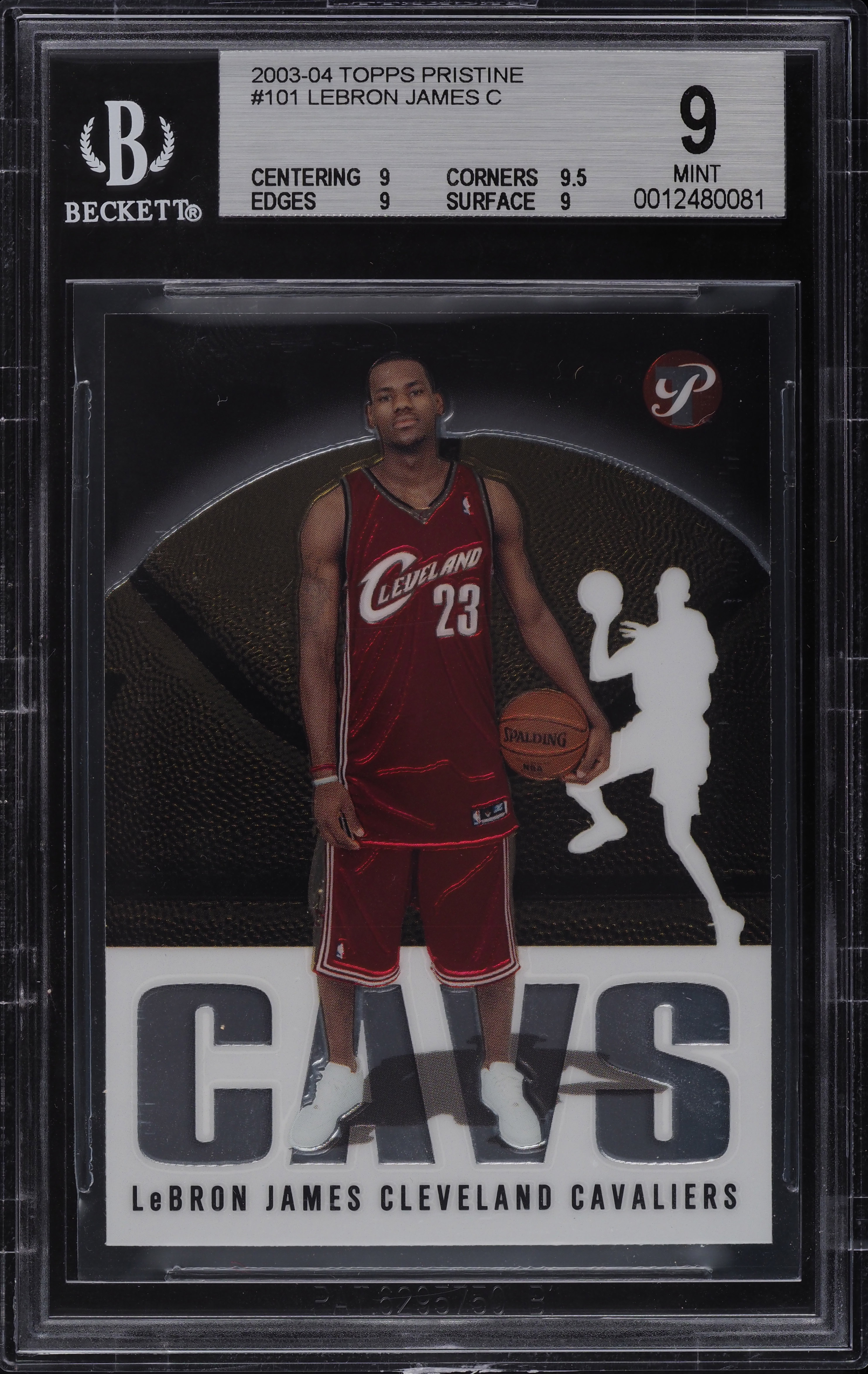 2003 Topps Pristine LeBron James ROOKIE RC #101 BGS 9 MINT on