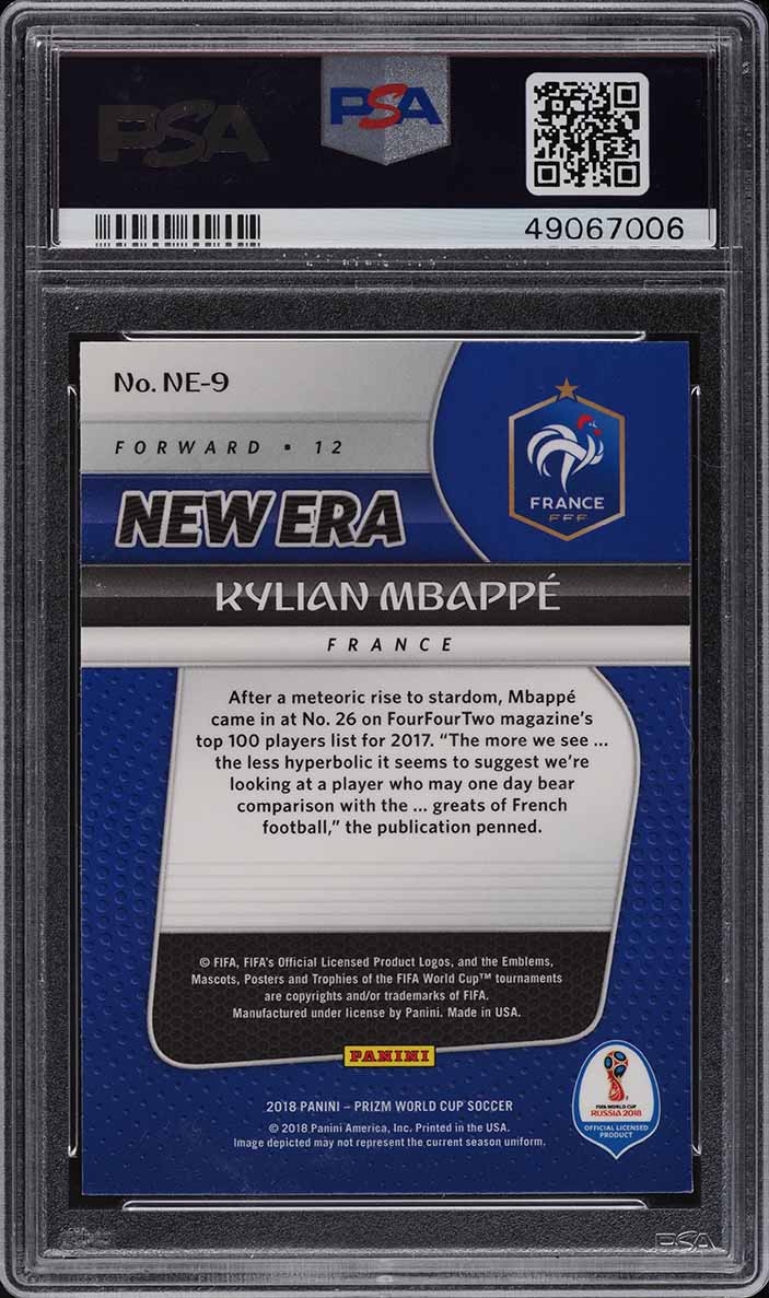 2018 Panini Prizm World Cup New Era Kylian Mbappe ROOKIE RC #NE-9
