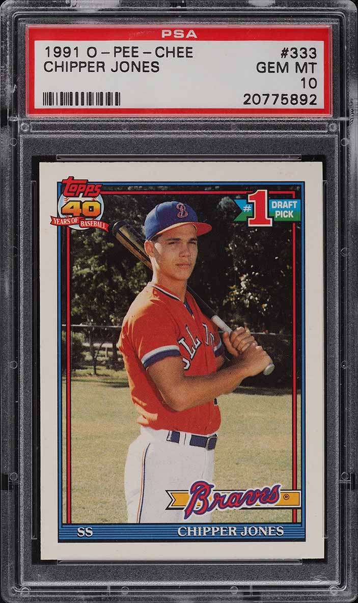 1991 O-Pee-Chee Chipper Jones ROOKIE  #333 PSA 10 GEM MINT