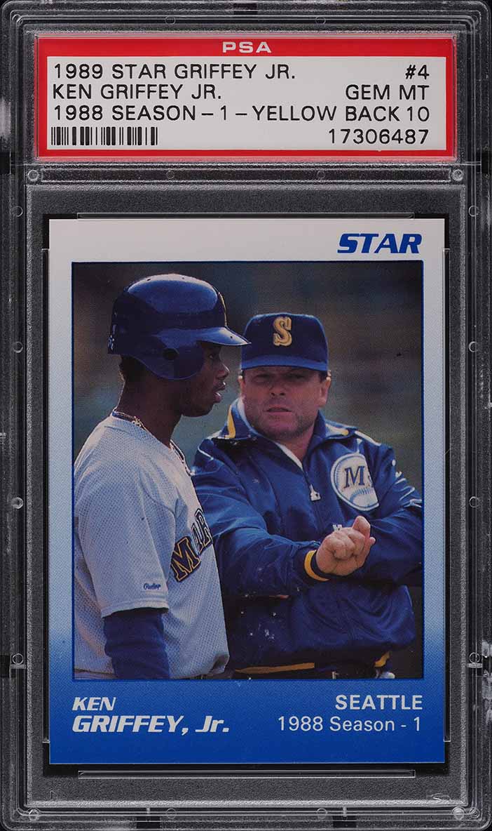 1989 Star Season 1 Yellow Back Ken Griffey Jr. ROOKIE #4 PSA 10 GEM MINT