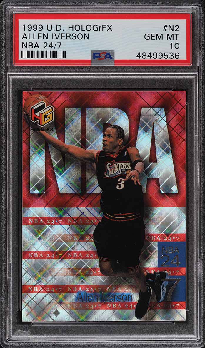 1999 Upper Deck HoloGrFx NBA 24/7 Allen Iverson #N2 PSA 10 GEM MINT