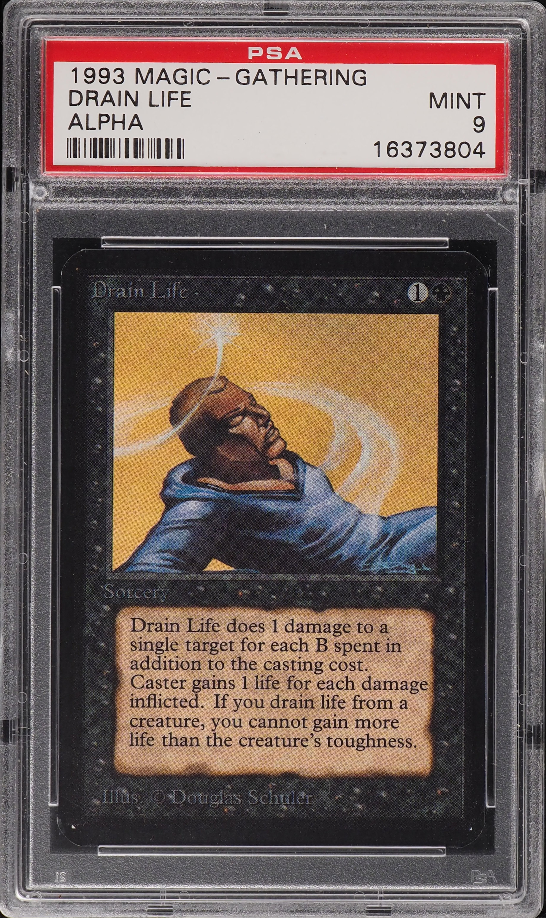 1993 Magic The Gathering MTG Alpha Drain Life C K PSA 9 MINT on