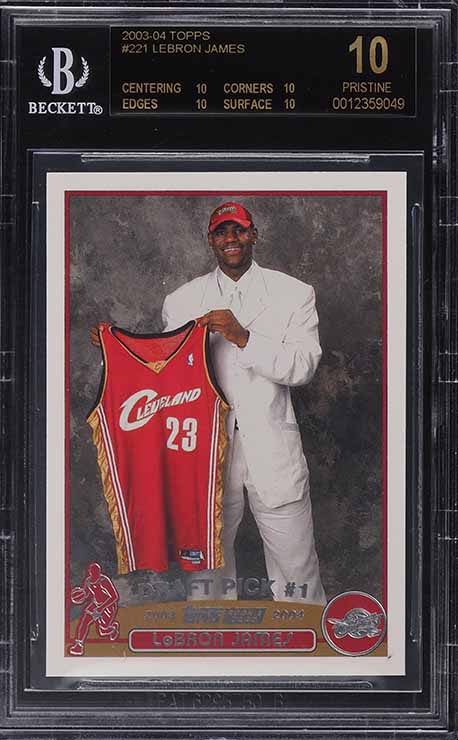 2003 Topps Basketball LeBron James ROOKIE #221 BGS 10 PRISTINE BLACK LABEL