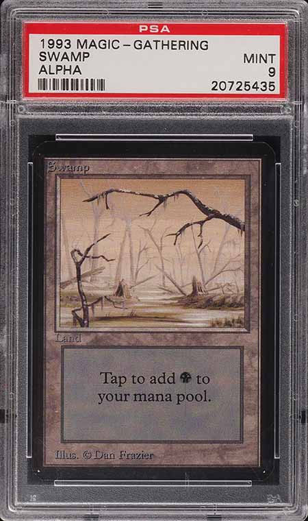 【PSA9】MTG 島 アルファ版  Alpha 美品 1993 Magic The Gathering MTG Alpha Swamp V2 C L PSA 9 MINT on