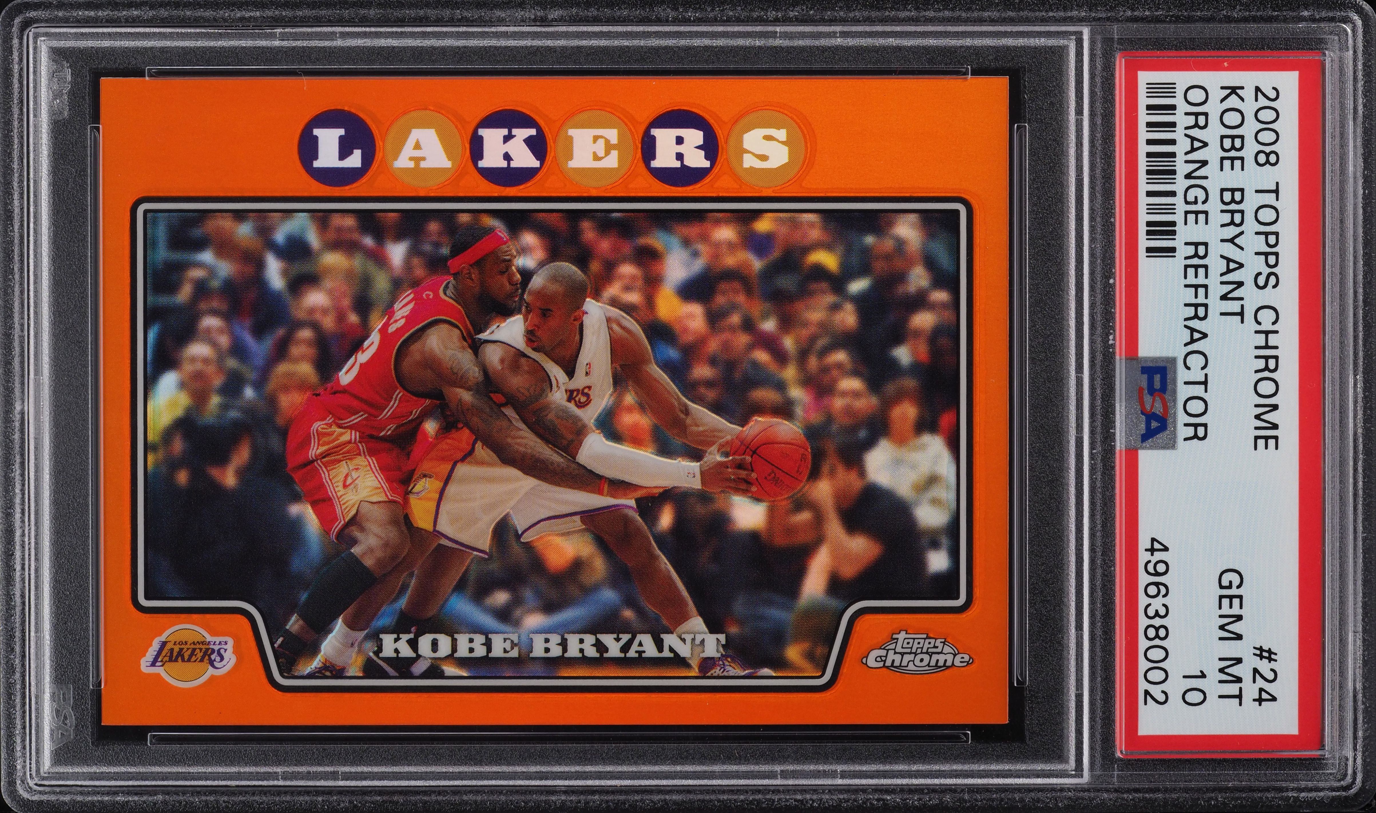 その他 2008 topps Kobe Bryant, lebron James 2008 TOPPS GOLD #24 KOBE BRYANT WITH LEBRON JAMES PSA 8 /2008