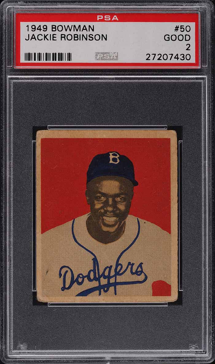 1949 Bowman Jackie Robinson ROOKIE #50 PSA 2 GD
