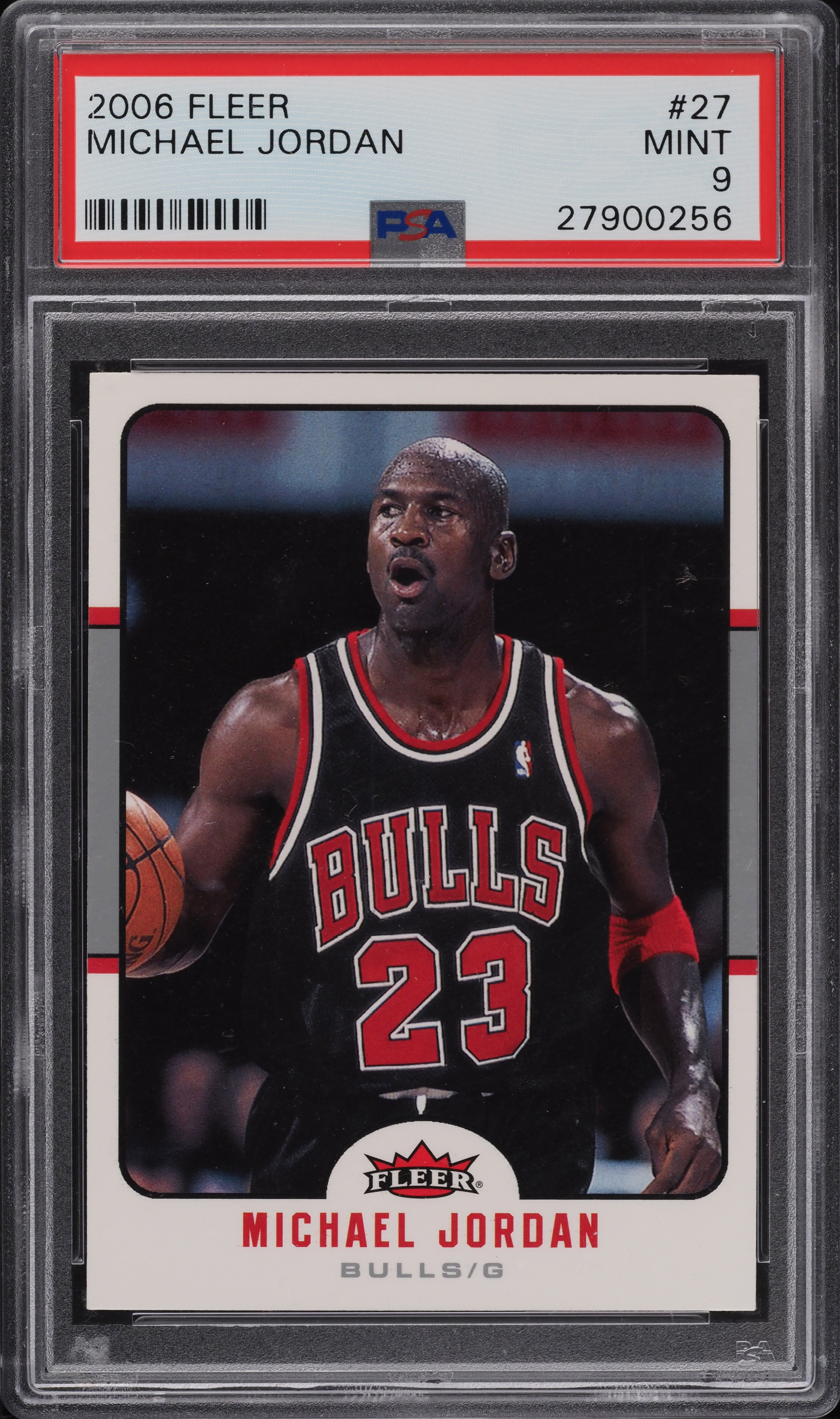 2006 Fleer Basketball Michael Jordan #27 PSA 9 MINT on Fanatics