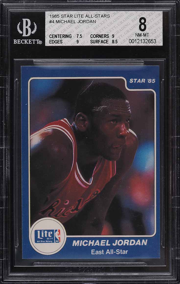 1985 Star Lite All-Stars Michael Jordan ROOKIE #4A BGS 8 NM-MT