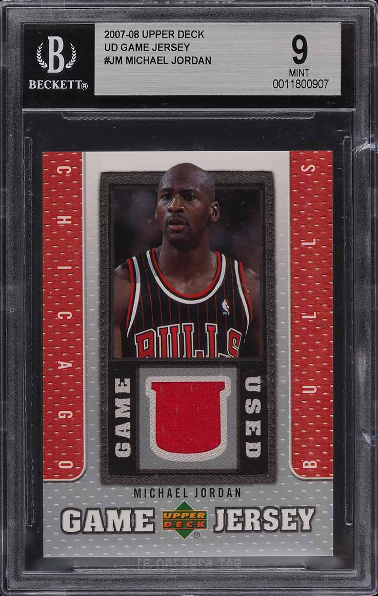 2007 Upper Deck Game Jersey Michael Jordan PATCH #GJ-JM BGS 9 MINT