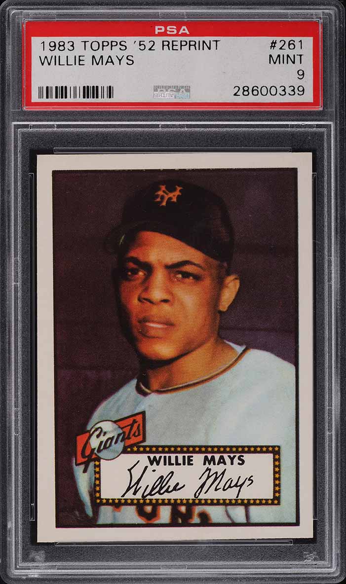 1983 Topps '52 Reprint Willie Mays #261 PSA 9 MINT
