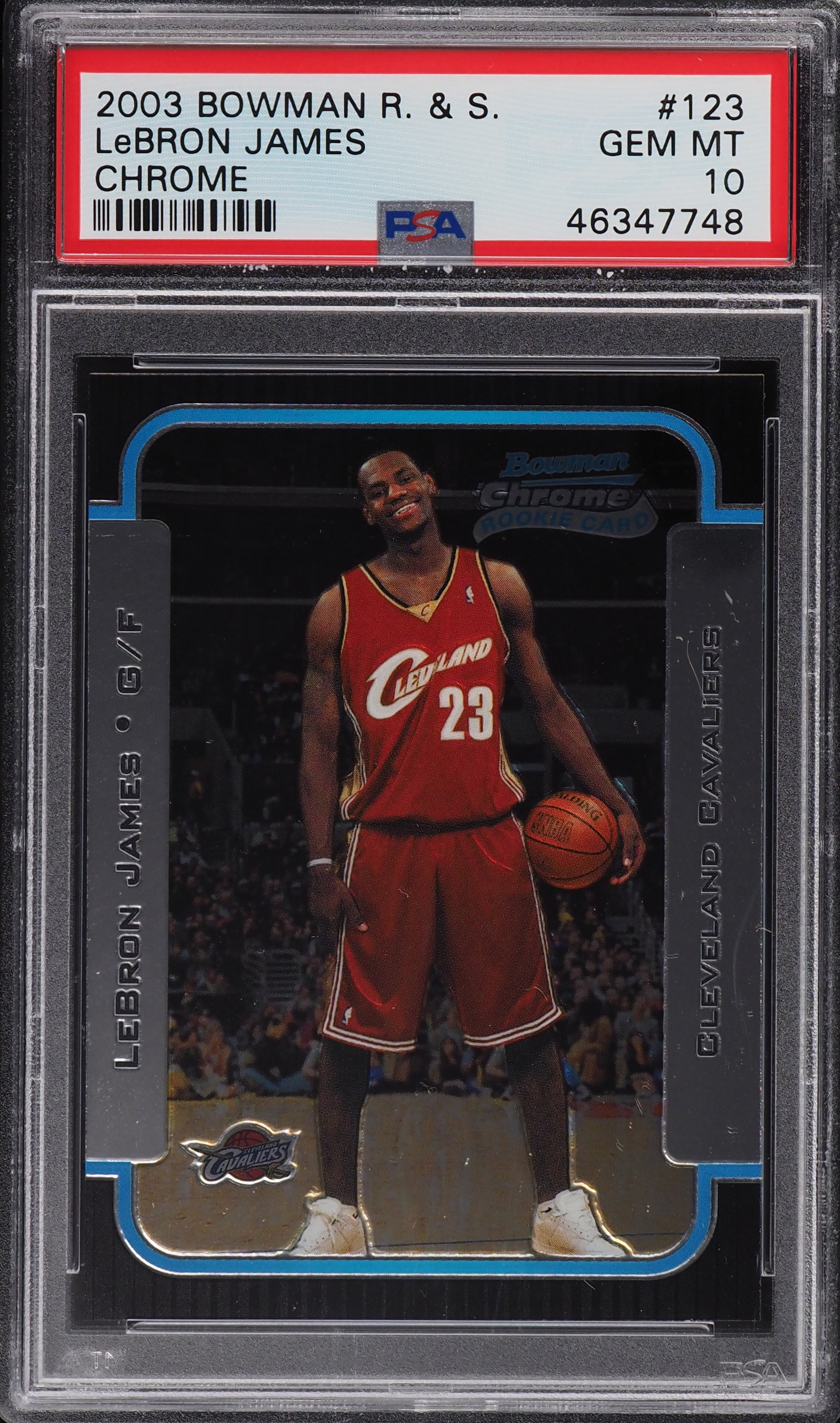 2003 Bowman Chrome LeBron James ROOKIE RC #123 PSA 10 GEM MINT on