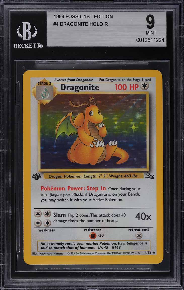 dragonite 1995 pokemon card Pokmon Old Back cementing its place as a must DIY PTCG 1999 Fossil Dragonite