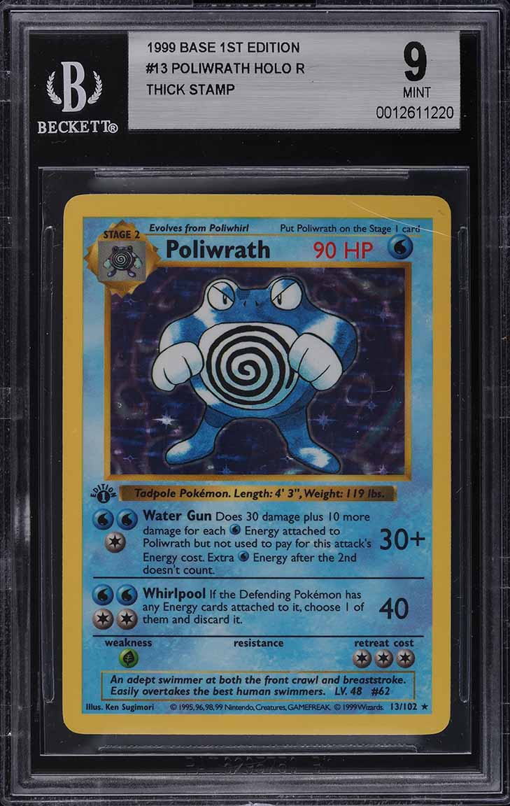 1999 Pokemon Base Set Shadowless 1st Edition Thick Stamp Holo Charizard #4  BGS 9 on Fanatics Collect